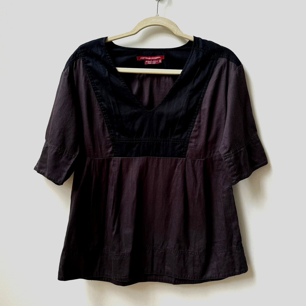 Comptoir Des Cottonniers - Parisian Short Sleeve Top w/ color blocking SZ 36
